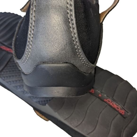 SPORTO ORIGINAL JENNA LEATHER MARY JANE FLATS SANDALS SHOES BLACK SIZE 11M - Picture 3 of 11